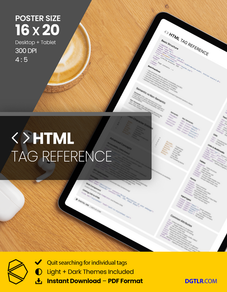 HTML Tag Reference