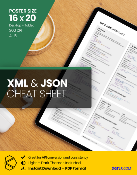 XML and JSON Cheat Sheet